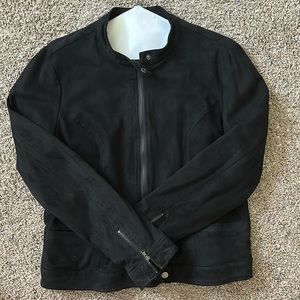 Like New Large Coffee Shop New York suede jacket